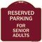 Signmission Reserved Parking for Senior Adults Heavy-Gauge Aluminum Architectural Sign, 18" x 18", BU-1818-23148 A-DES-BU-1818-23148 - alternate 1